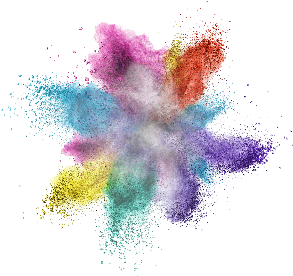 Explosionof Colors Powder Burst PNG image