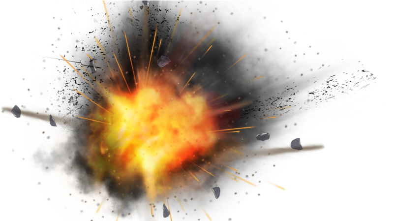 Explosive Impact Illustration PNG image