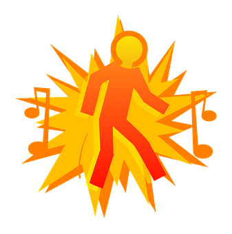 Explosive Music Dance Graphic PNG image