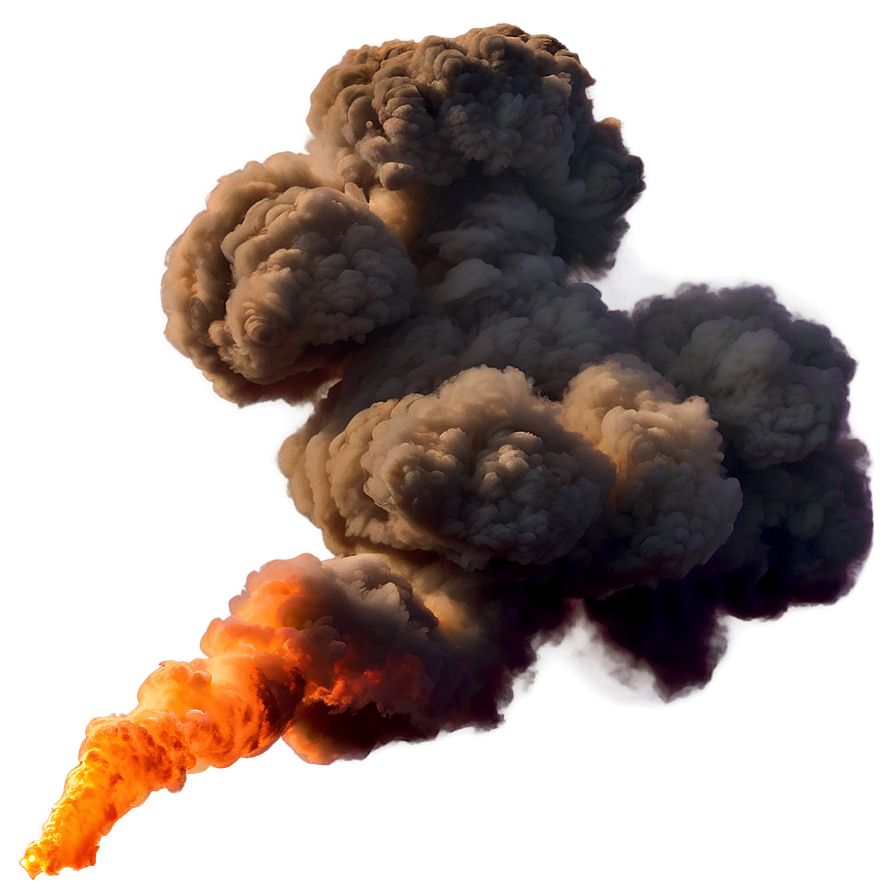 Explosive Orange Smoke Detail Png Xiw96 PNG image