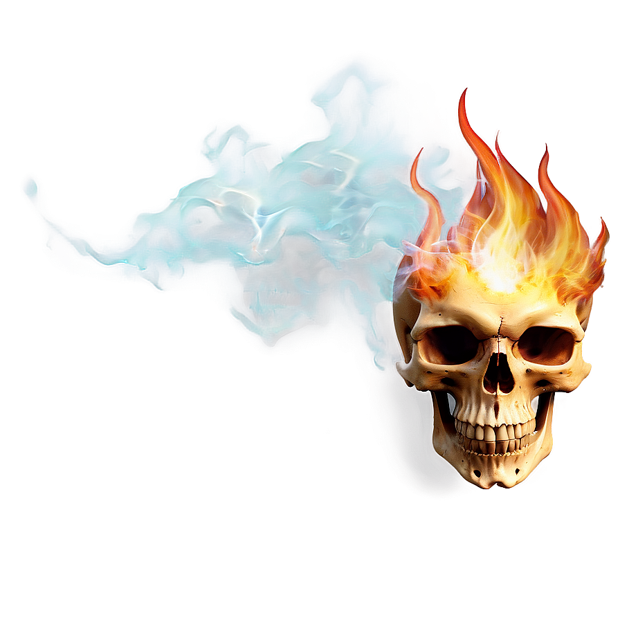 Explosive Skull Flame Png 06252024 PNG image