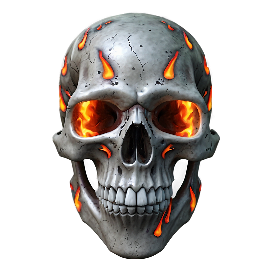 Explosive Skull Flame Png 06252024 PNG image