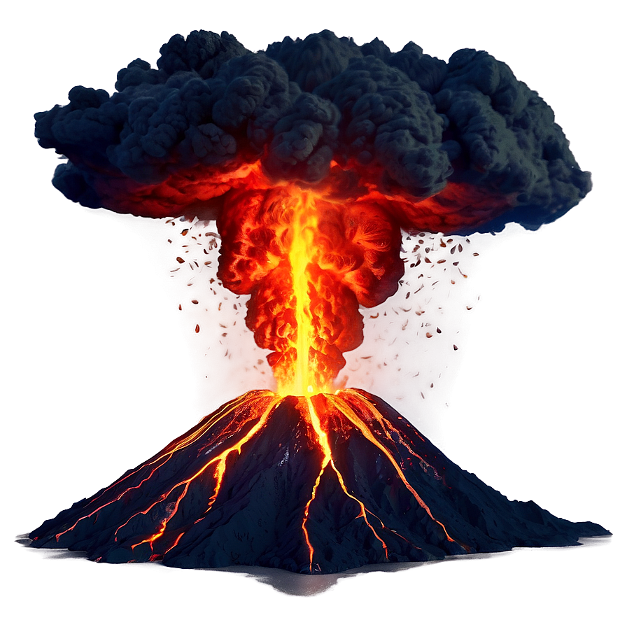 Explosive Volcano Blast Png Owg PNG image