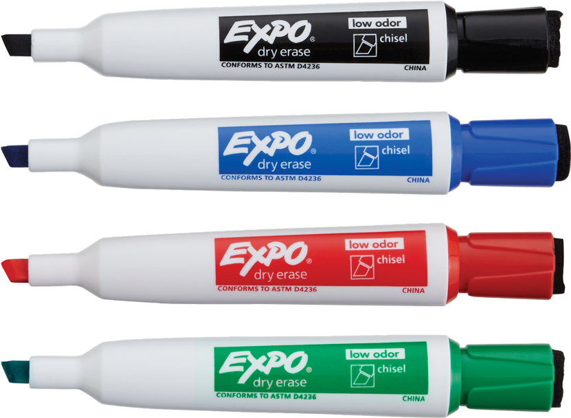 Expo Dry Erase Markers Set PNG image