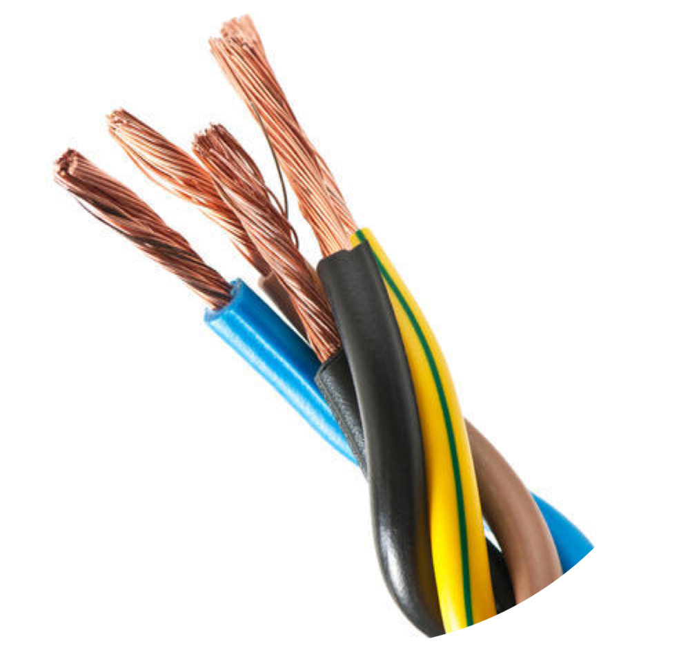 Exposed Copper Electrical Wires PNG image