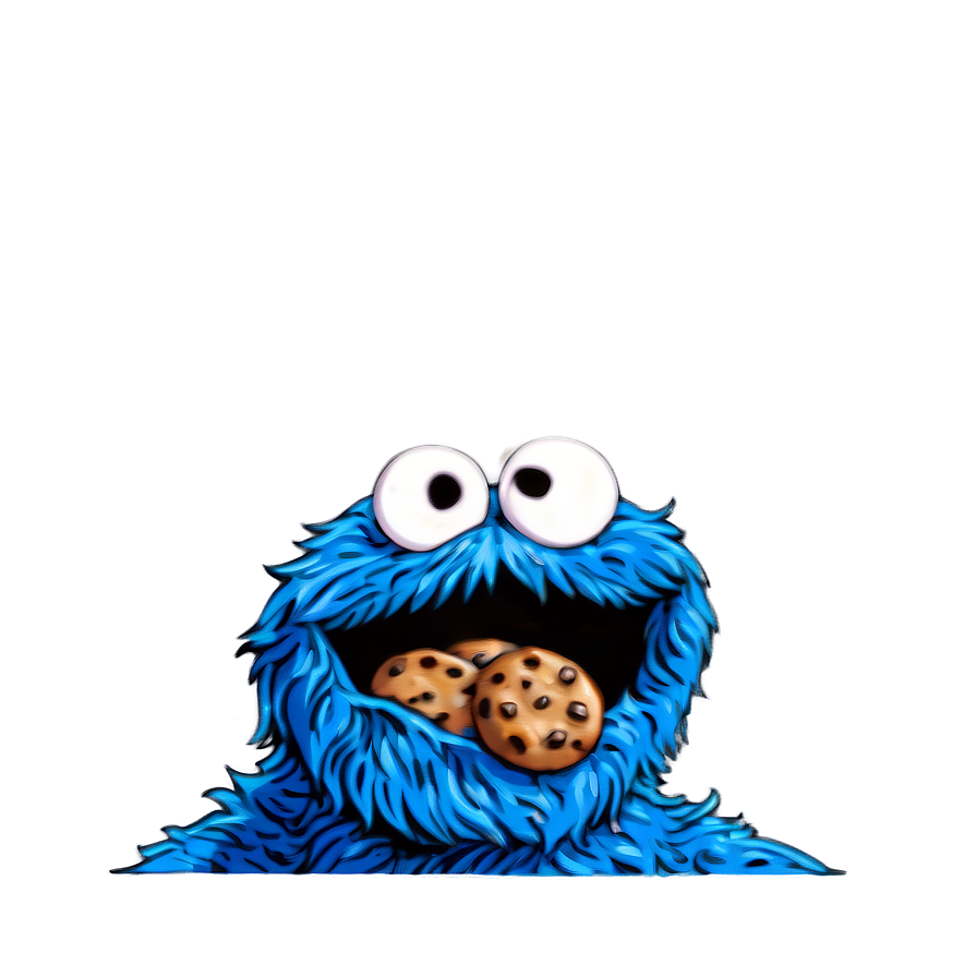 Expressive Cookie Monster Png Bod77 PNG image