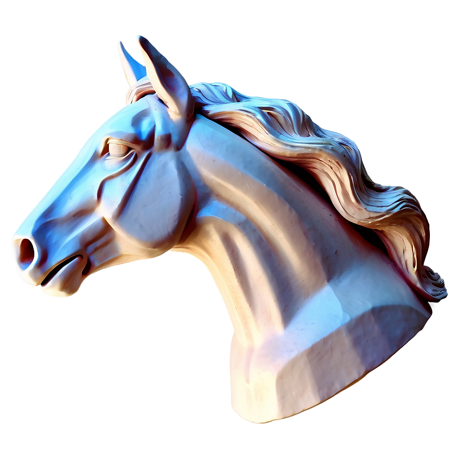 Expressive Horse Head Sculpture Png 06122024 PNG image