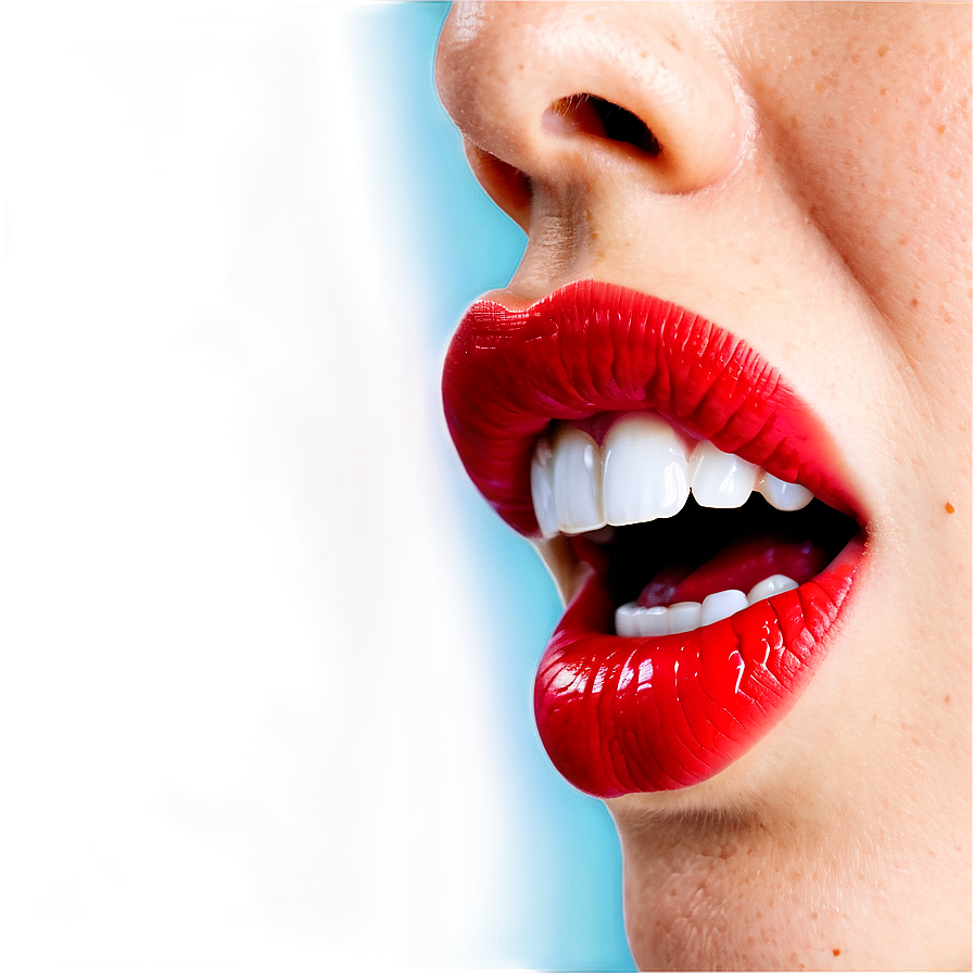 Expressive Mouth Biting Lip Png 06272024 PNG image