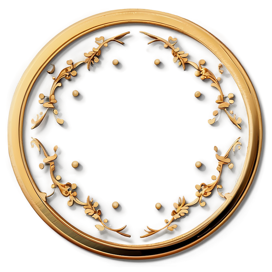 Exquisite Gold Circle Border Png 20 PNG image