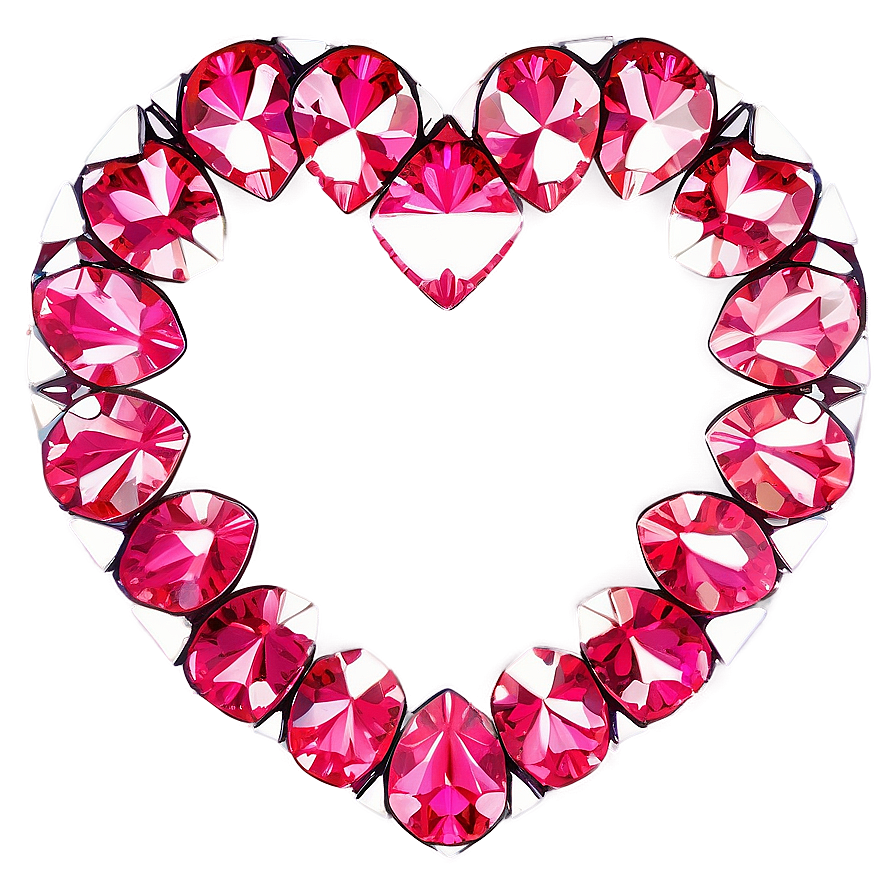 Exquisite Pink Diamond Heart Picture Png 06282024 PNG image