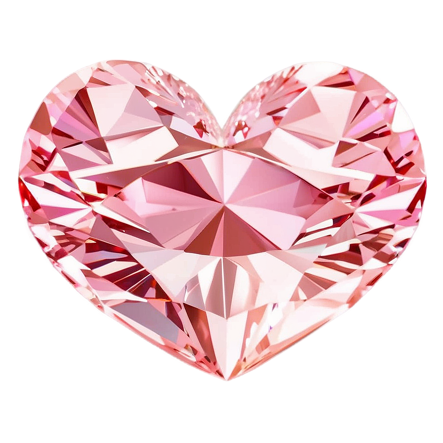 Exquisite Pink Diamond Heart Picture Png Fwq PNG image