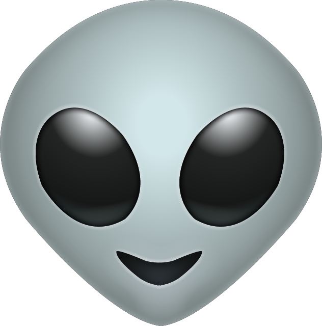 Extraterrestrial Smiley Emoji PNG image