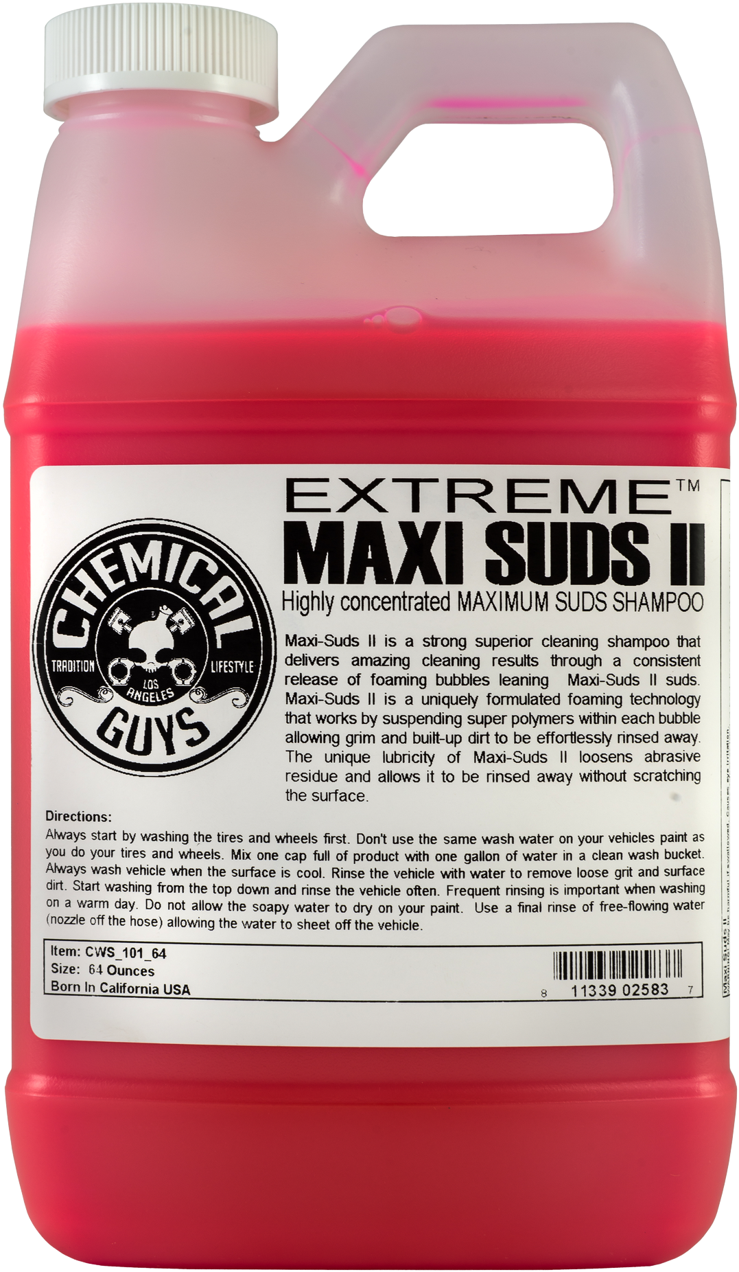 Extreme Maxi Suds I I Car Wash Shampoo Bottle PNG image