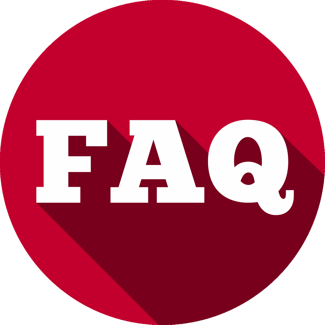 F A Q Red Circle Icon PNG image