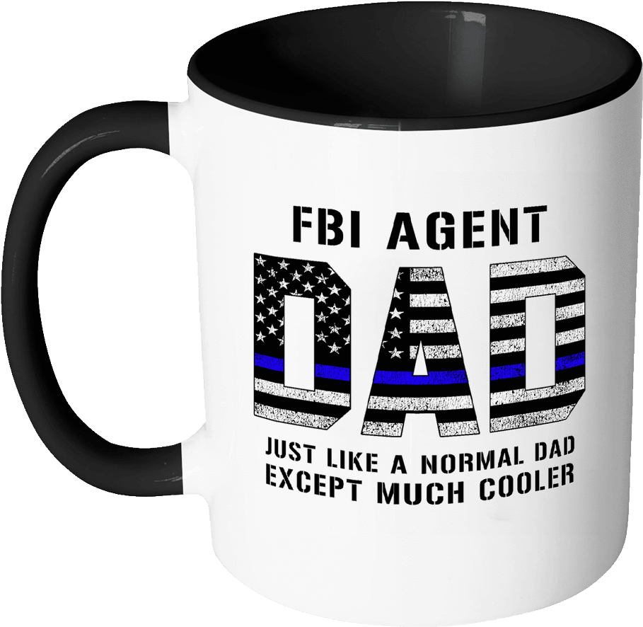 F B I Agent Dad Coffee Mug PNG image