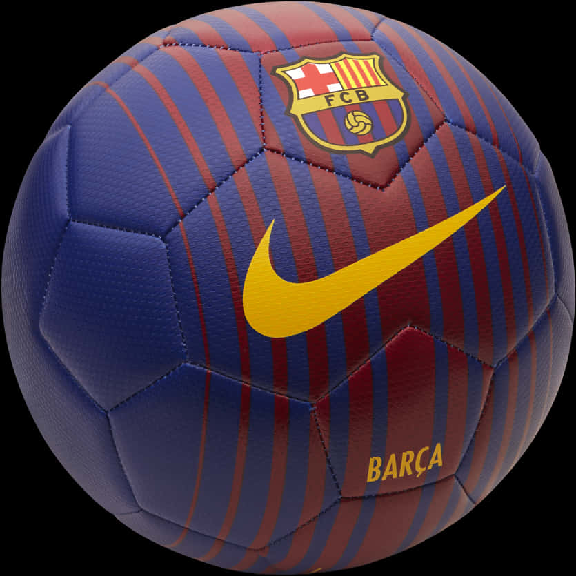 F C Barcelona Nike Soccer Ball PNG image