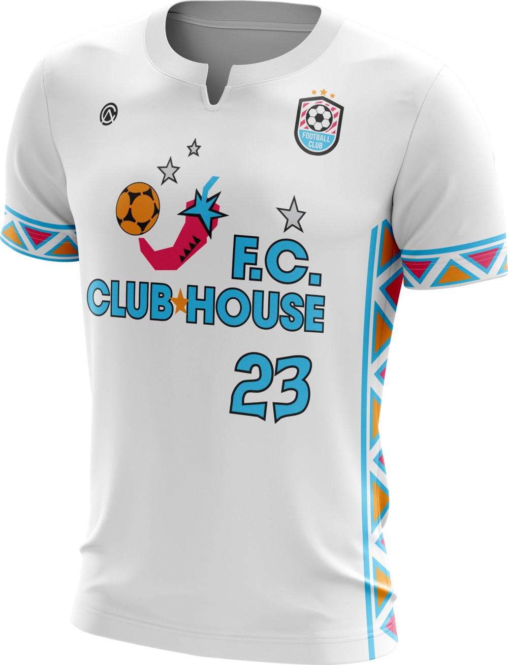 F C Clubhouse Custom Soccer Jersey Design PNG image
