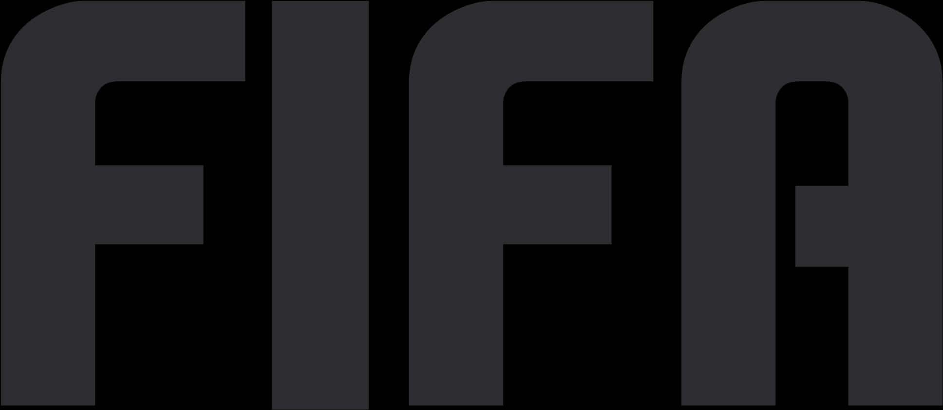 F I F A Logo Blackand White PNG image