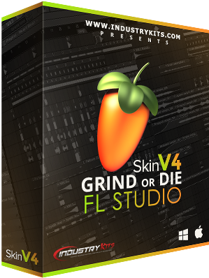 F L Studio Grindor Die Skin V4 Box Art PNG image