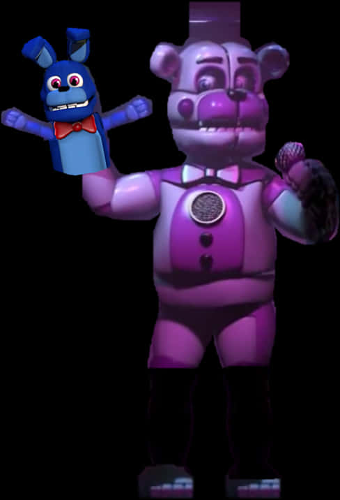 F N A F_ Bonnie_and_ Funtime_ Freddy PNG image