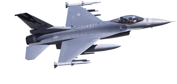 F16_ Fighting_ Falcon_ In_ Flight PNG image