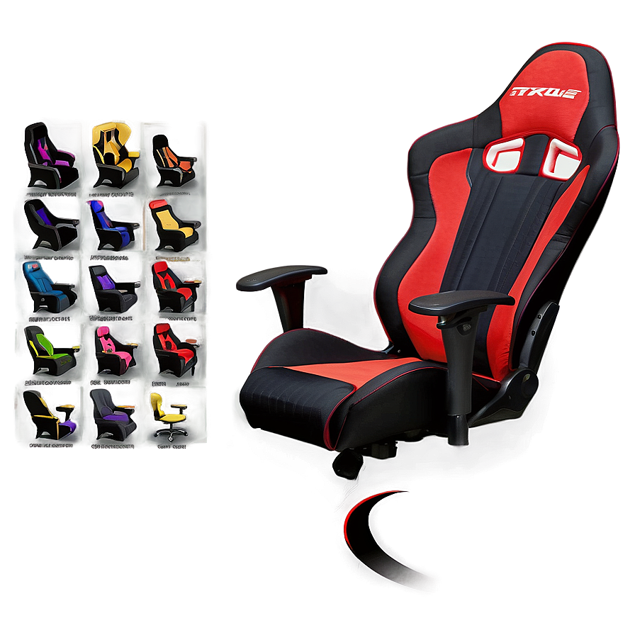 Fabric Gamer Chair Png Pri PNG image