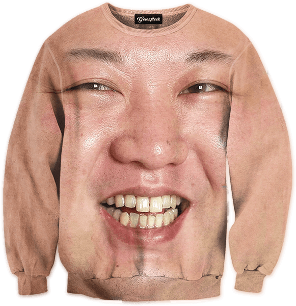 Face Print Sweatshirt PNG image