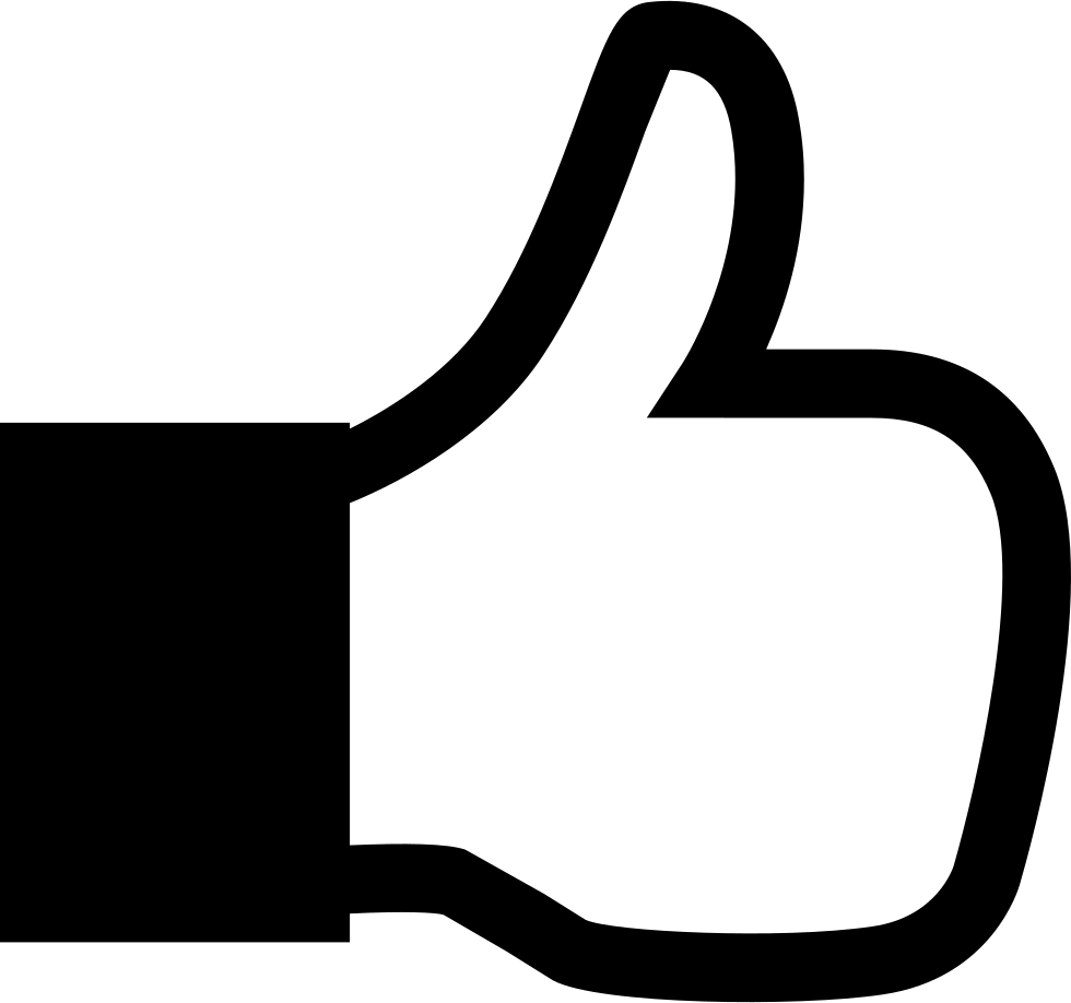 Facebook Black Like Icon PNG image