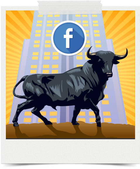 Facebook Bull Market Illustration PNG image