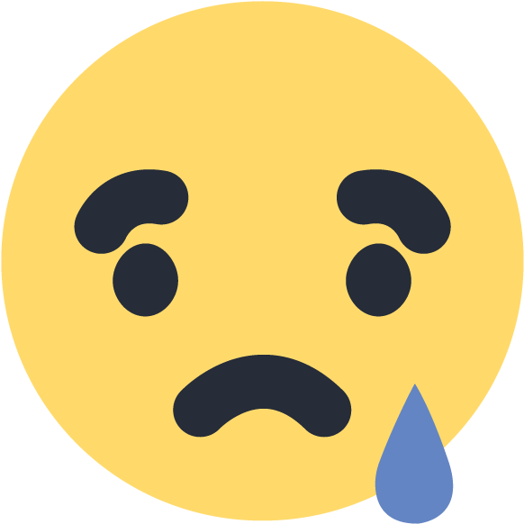 Facebook Crying Face Emoji PNG image