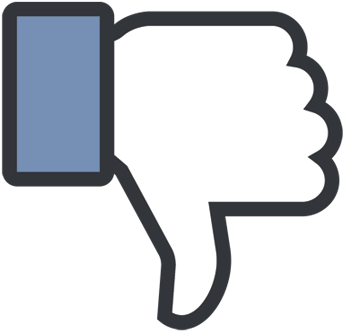 Facebook Dislike Thumb Down PNG image