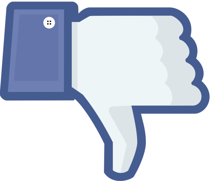 Facebook Dislike Thumb Down PNG image