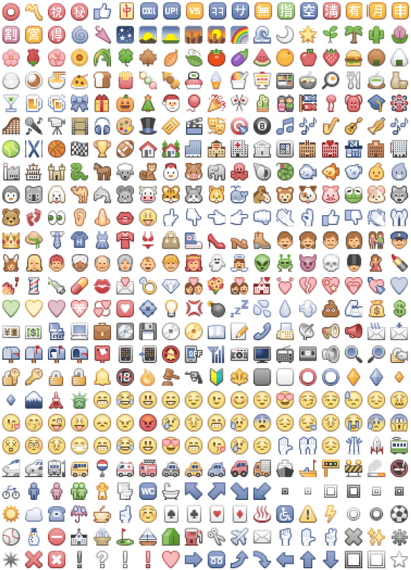 Facebook Emoji Collection PNG image