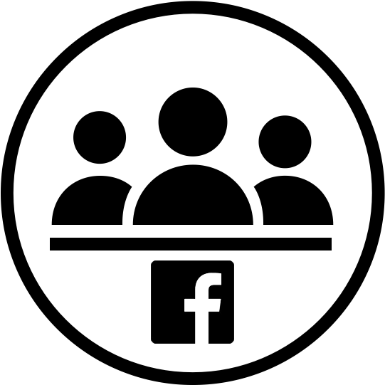 Facebook Group Icon Black PNG image