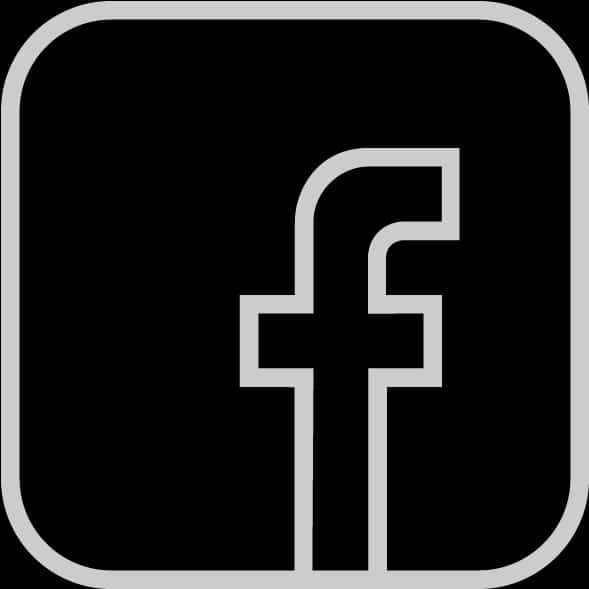 Facebook Icon Blackand White PNG image