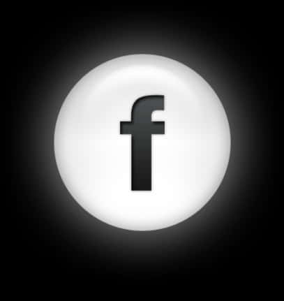 Facebook Icon White Glow PNG image