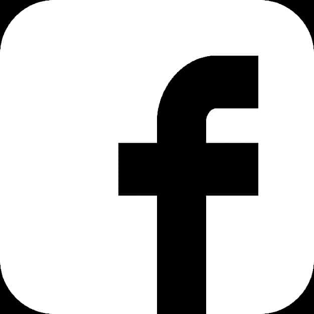 Facebook Icon Whiteon Black PNG image