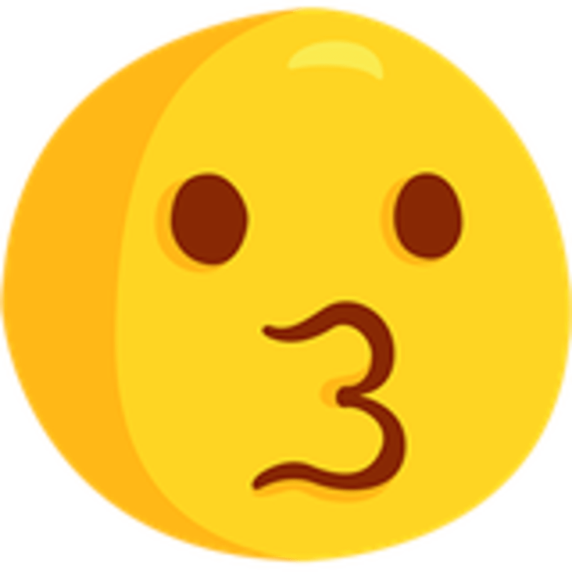 Facebook Kissing Face Emoji PNG image