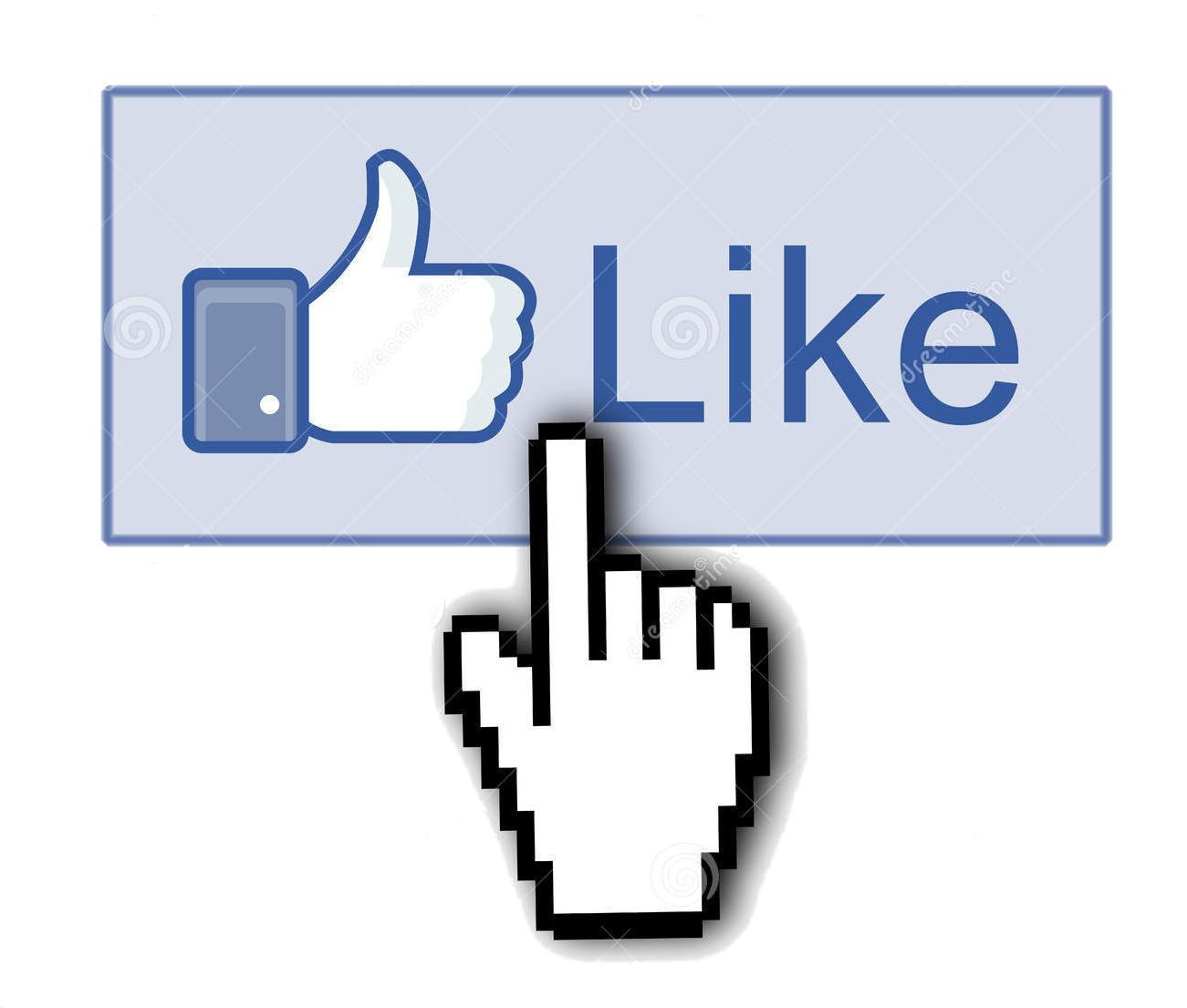 Facebook Like Button Cursor Click PNG image