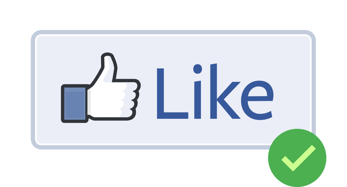 Facebook Like Button Verified PNG image
