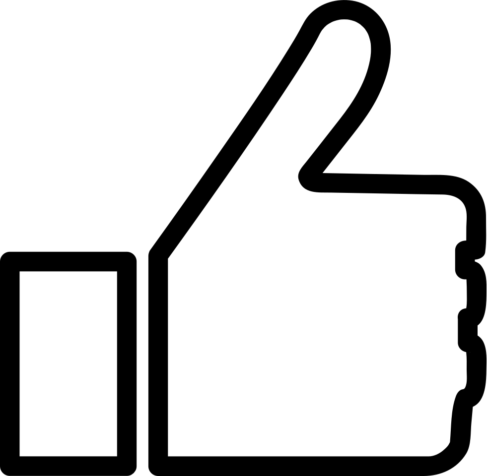 Facebook Like Icon Silhouette PNG image