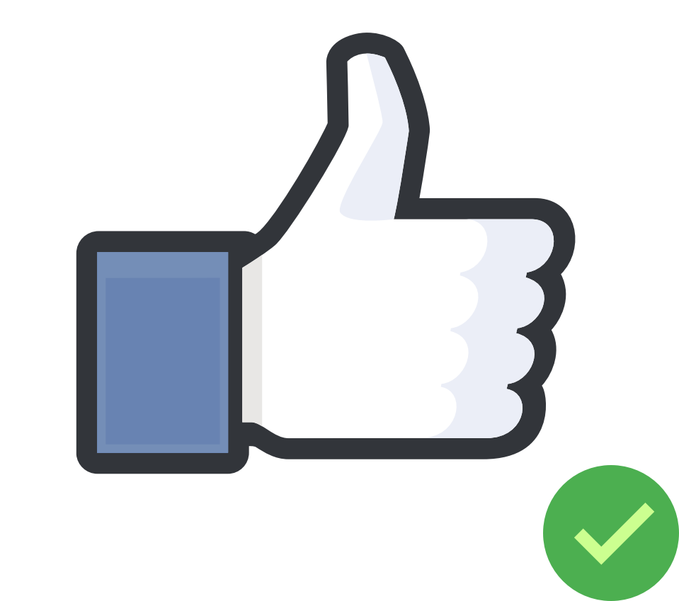 Facebook Like Icon Verified PNG image