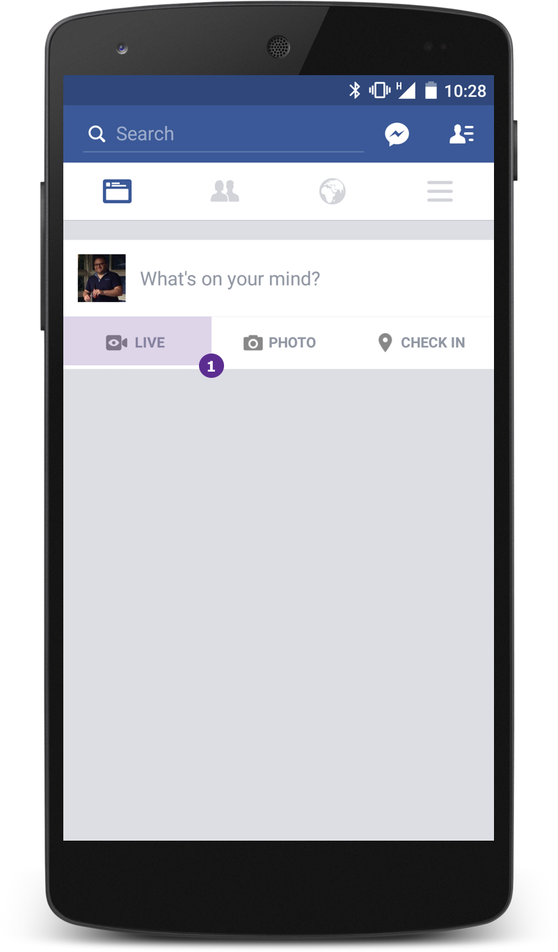 Facebook Live Feature Smartphone Screen PNG image