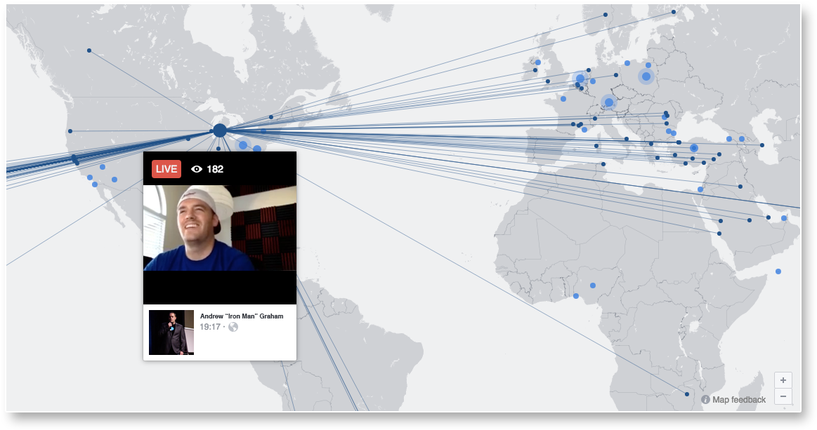 Facebook Live Global Connection Map PNG image