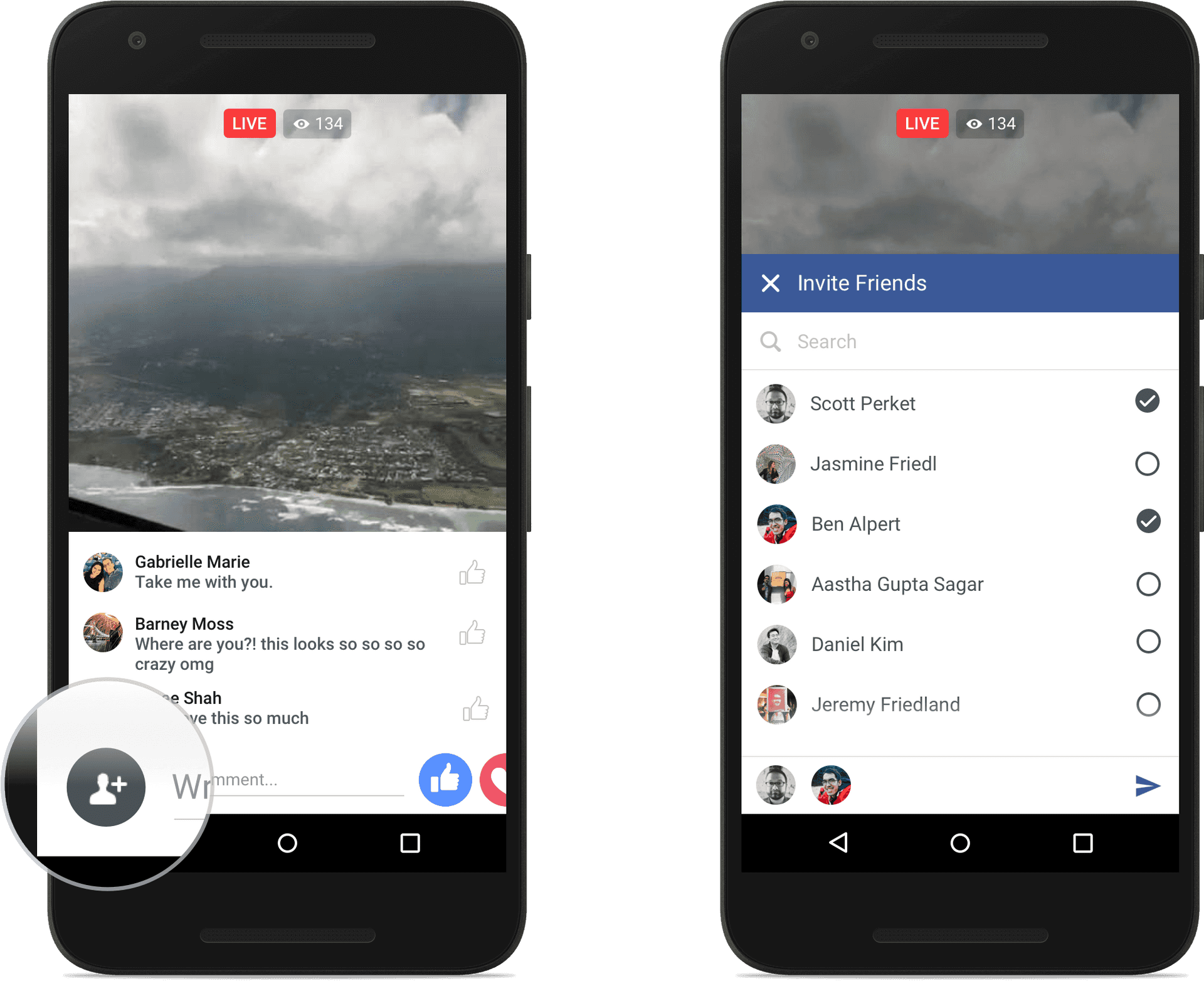 Facebook Live Streaming Interface PNG image