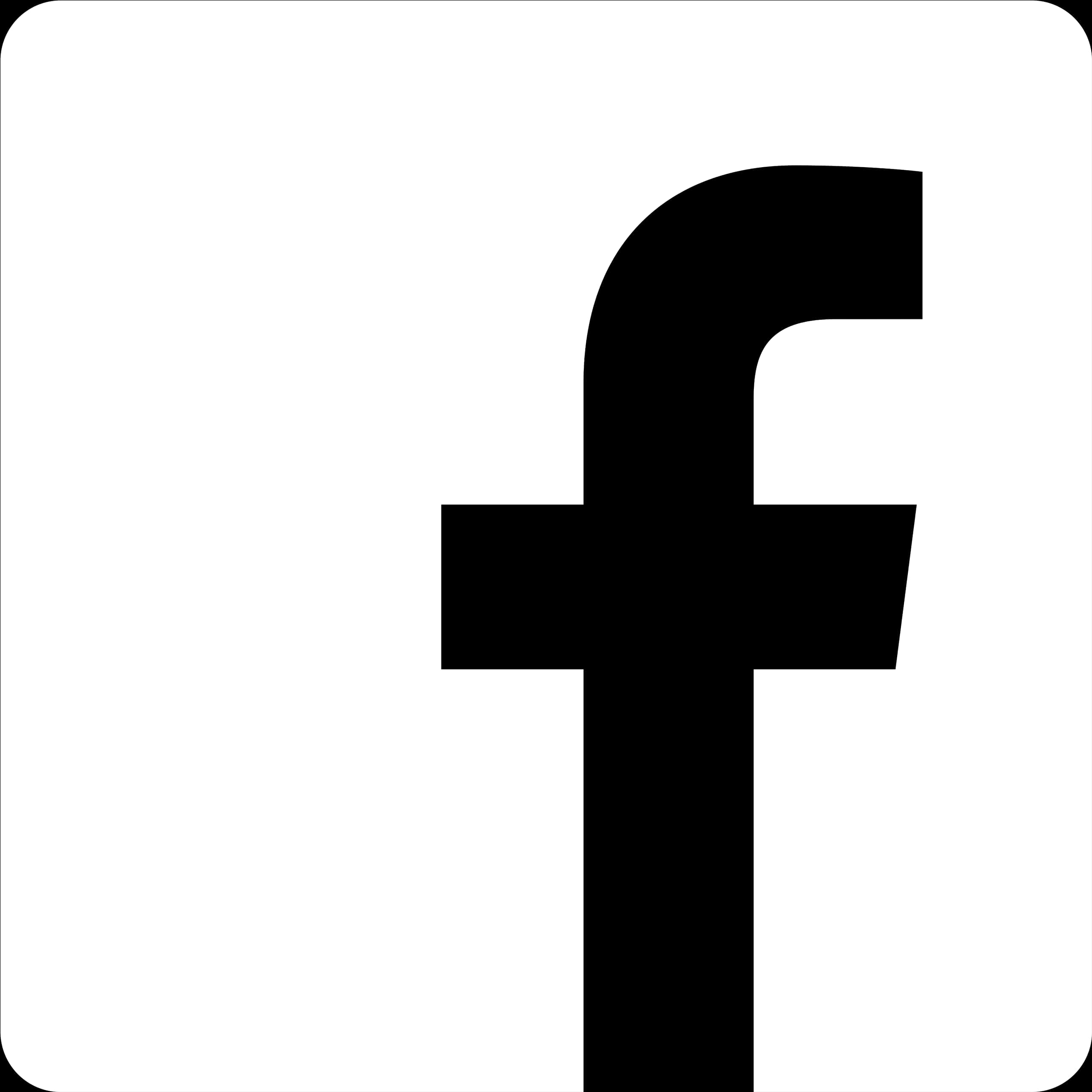 Facebook Logo Blackand White PNG image