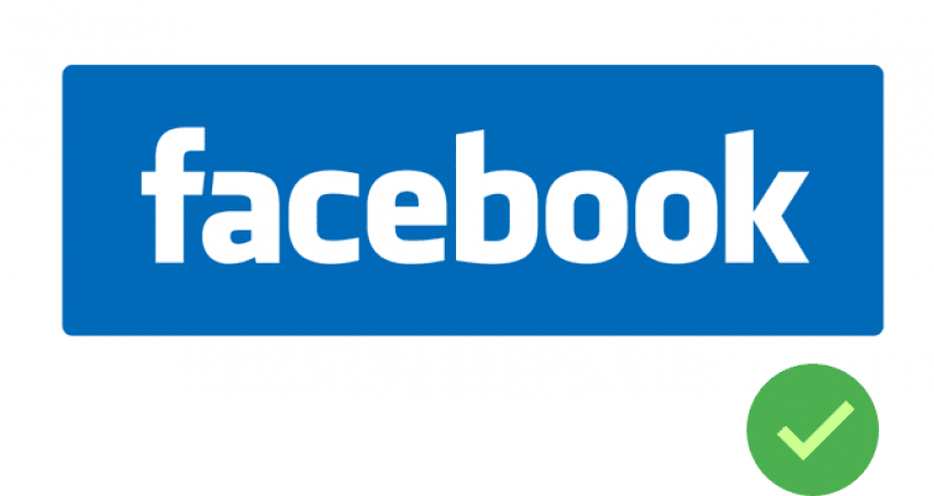 Facebook Logo Checkmark PNG image