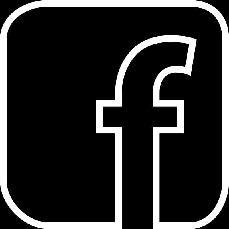 Facebook Logo Whiteon Black PNG image