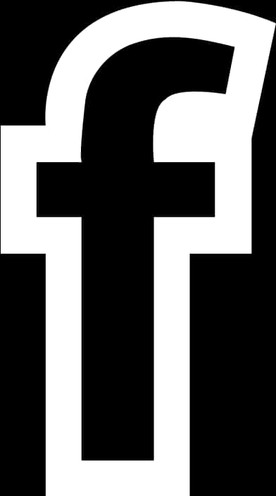 Facebook Logo Whiteon Black PNG image