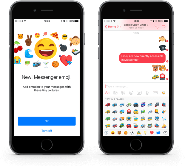 Facebook Messenger Emoji Update PNG image